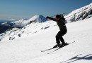 Volcanic skiing. Laugh in the face of danger and go skiing on a volcano