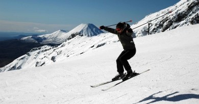 Volcanic skiing. Laugh in the face of danger and go skiing on a volcano
