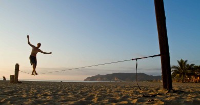 Slackline: it takes a lot of balance